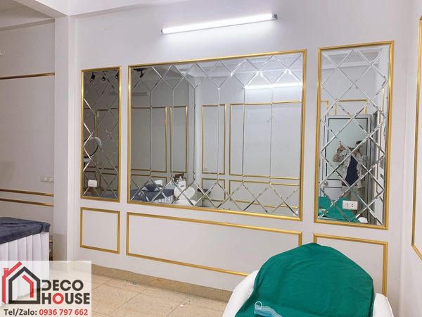 Thi công gương trang trí dán tường tại Quang Trung, Đống Đa
