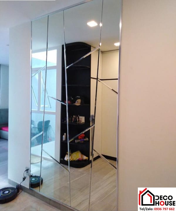 Thi công gương ghép dán tường tại Thanh Xuân