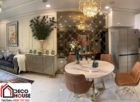 Thi công gương ốp tường trang trí tại Trung Liệt, Đống Đa