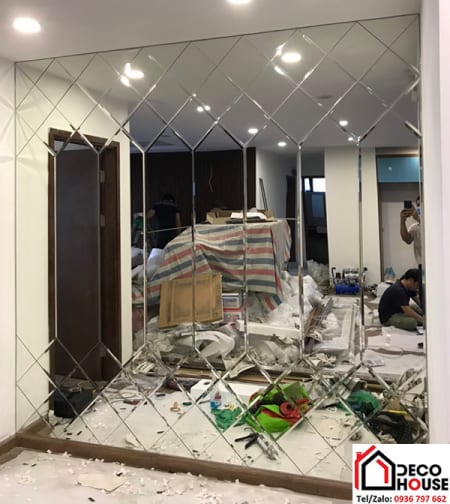 Thi công kính thủy trang trí tại Ô Chợ Dừa, Đống Đa