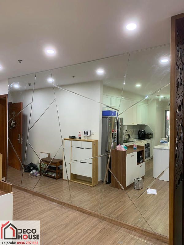 Thi công gương dán tường Ba Đình